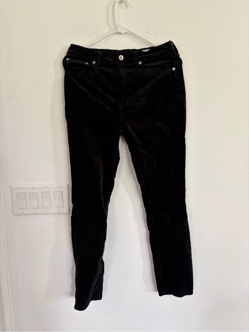 rag & bone Black Velvet Pants